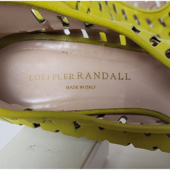 Loeffler Randall Yellow Peep Toe Heels Womens Shoes Size 10 - Picture 8 of 9